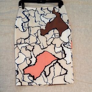 Yigal Azrouel Multicolor Abstract Pencil Skirt, 6